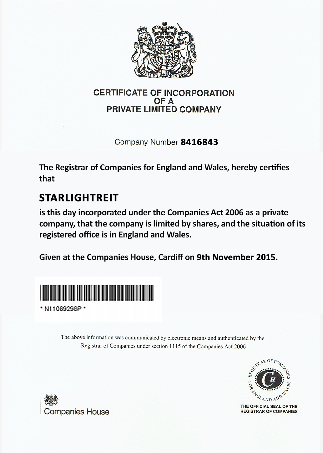 Certificate